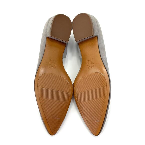 Naturalizer Belina Gray Low Heel Pump Size 9.5N Suede Pointed Toe D'Orsay Style - Picture 6 of 13